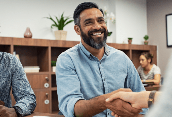 Image of man shaking hands